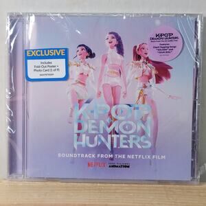 CD K-Pop Demon Hunters - From Netflix Film + Poster & Photo Card NEW/SEALED